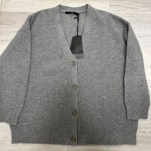 Jenni Kayne Cashmere Cocoon Cardigan Heather Grey size Small Brand New